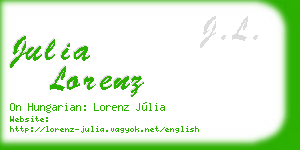 julia lorenz business card